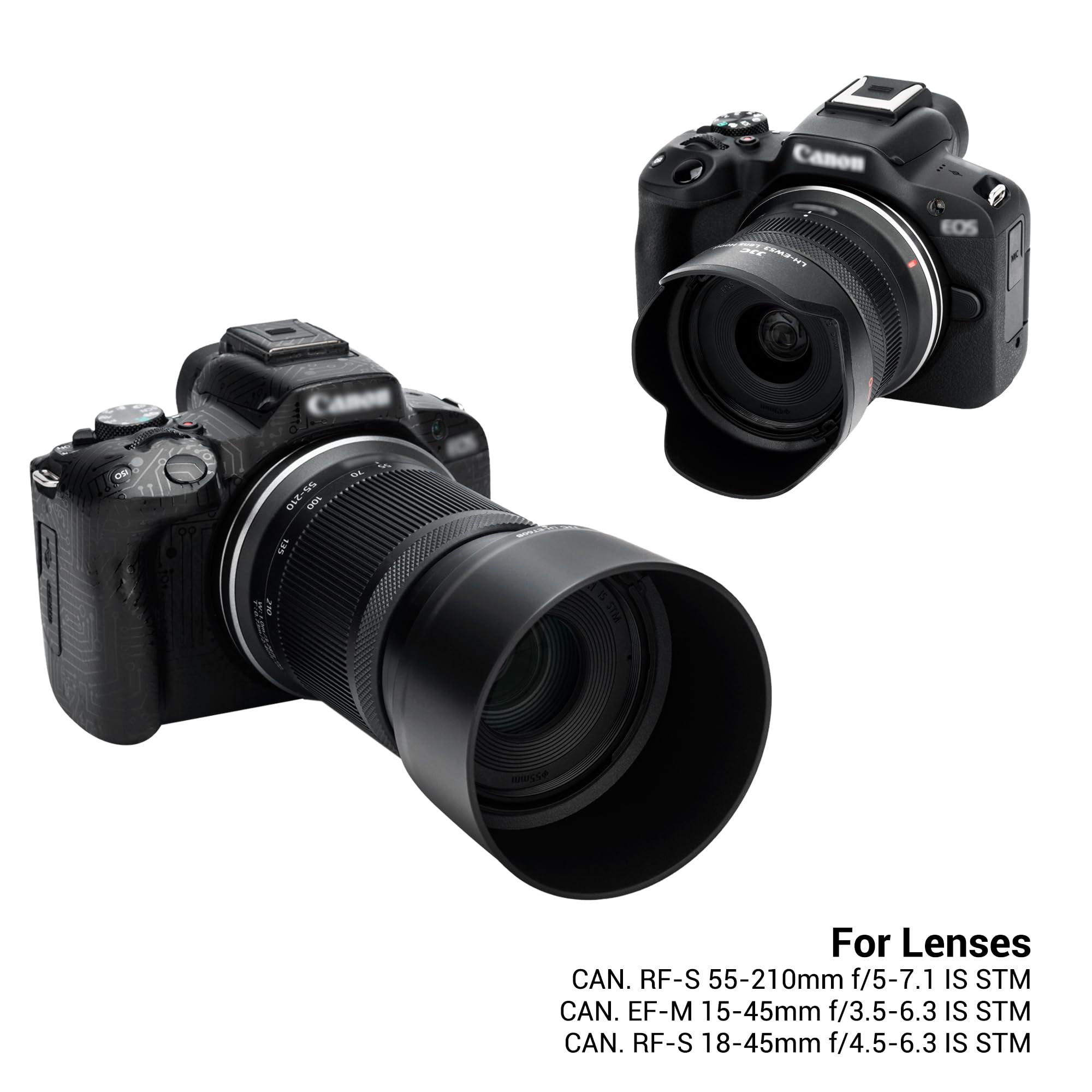Canon 55-210mm & 18-45mm レンズセット Canon RF-S 55-210mm F5.0-7.1 IS STM vs Canon RF-S 18-45mm f4