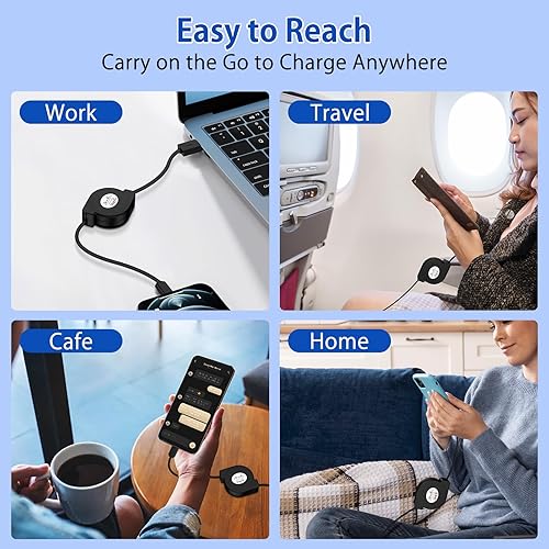 Miniatura 8 de Cable USB retráctil tipo C tipo C cargador USB C a USB A Cable de carga de sincronización de datos Note 8 Cargador para Samsung Galaxy Note 9, S22