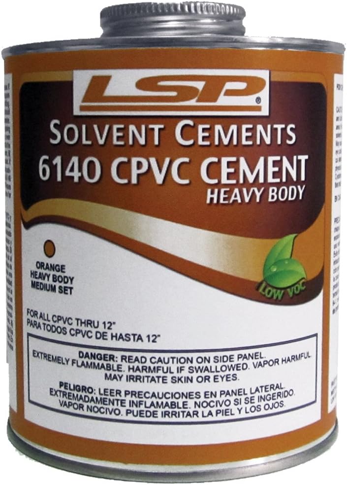 LSP 614G-4 Set CPVC Cement, 1-Quart, Gray