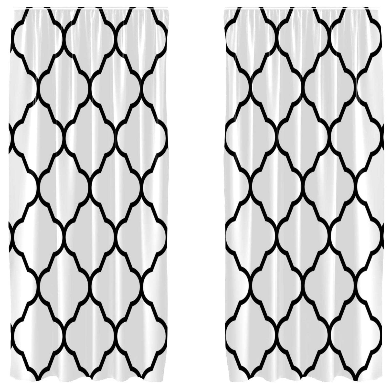 Rideaux occultants pour bloquer la lumière, motif géométrique chic