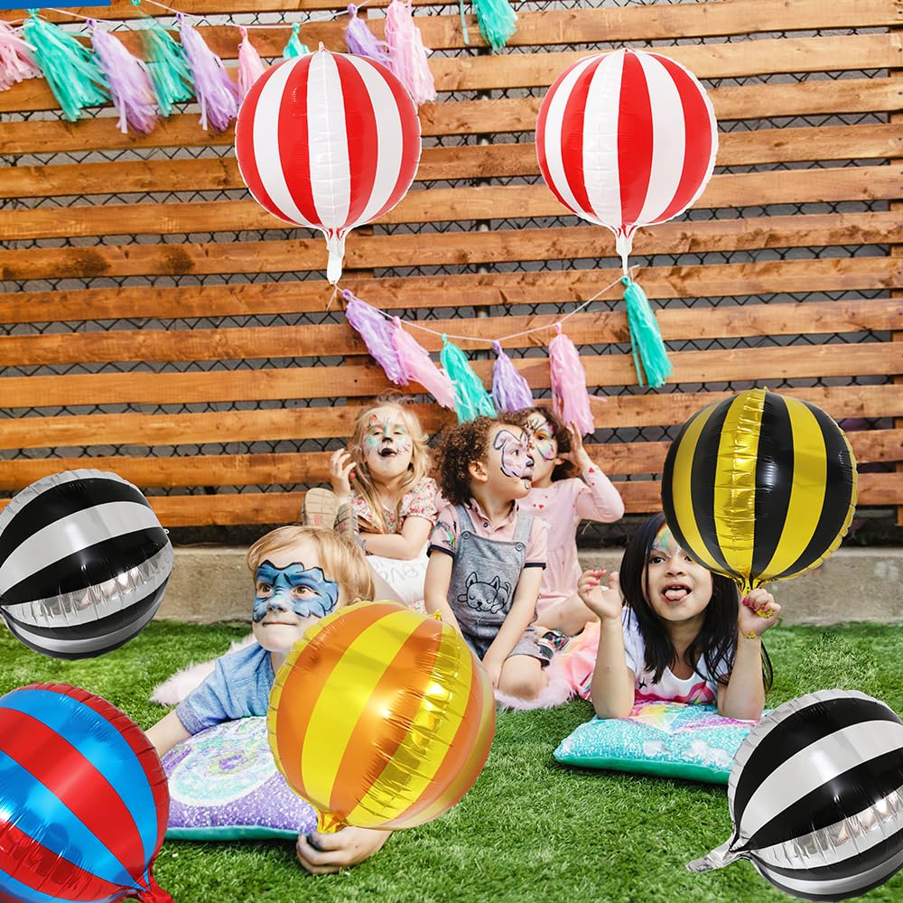 Amazon.com: Deermon Jumbo Red White Circus Clown Balloon, 6 Pack