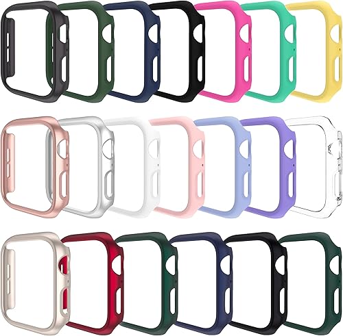 Miniatura 13 de Funda protectora de policarbonato duro compatible con Apple Watch Series 7/8/9 de 1.772 pulgadas, carcasa protectora de borde para Apple Watch