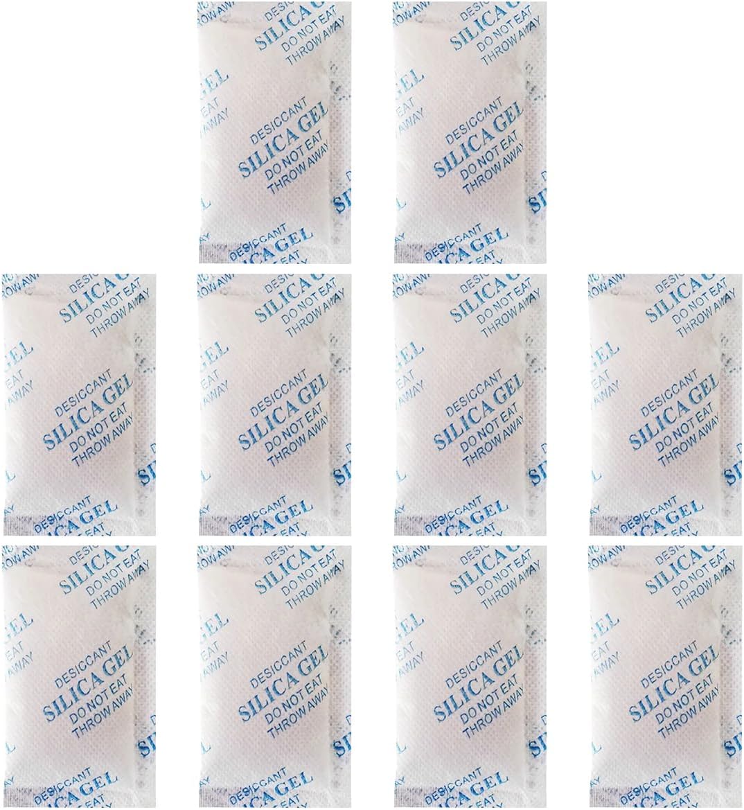 50 Packs 10 Gram Food Grade Silica Gel Desiccant Packets Moisture Absorbers Dessicant Bags for Food Storage Moisture Control