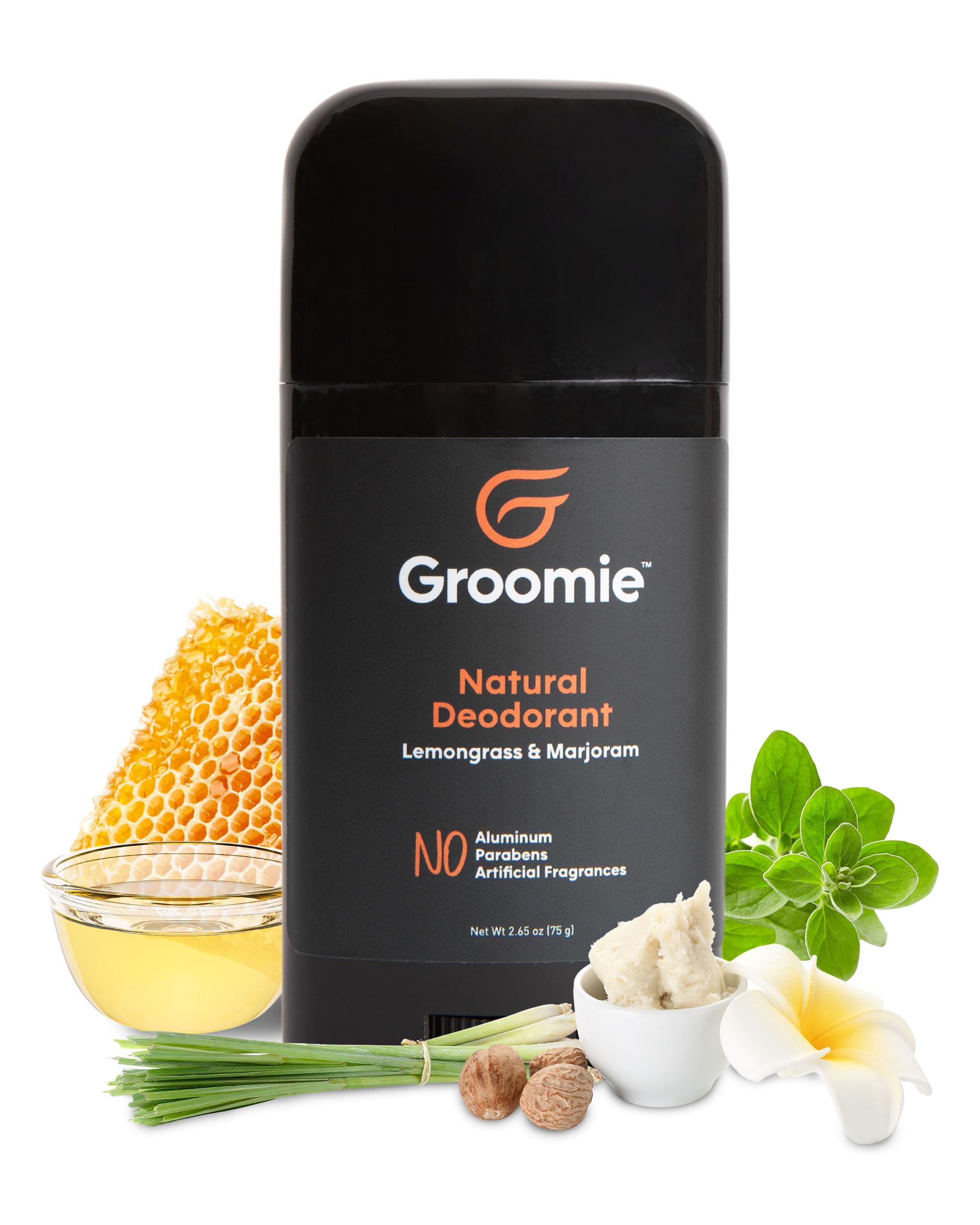 Aluminum-Free Natural Deodorant for Men & Women, Lemongrass & Marjoram - All-Natural Premium Deodorant & Antiperspirant - Odor-Free & Non-Toxic Deo, Hypoallergenic Suitable for All Skin Type