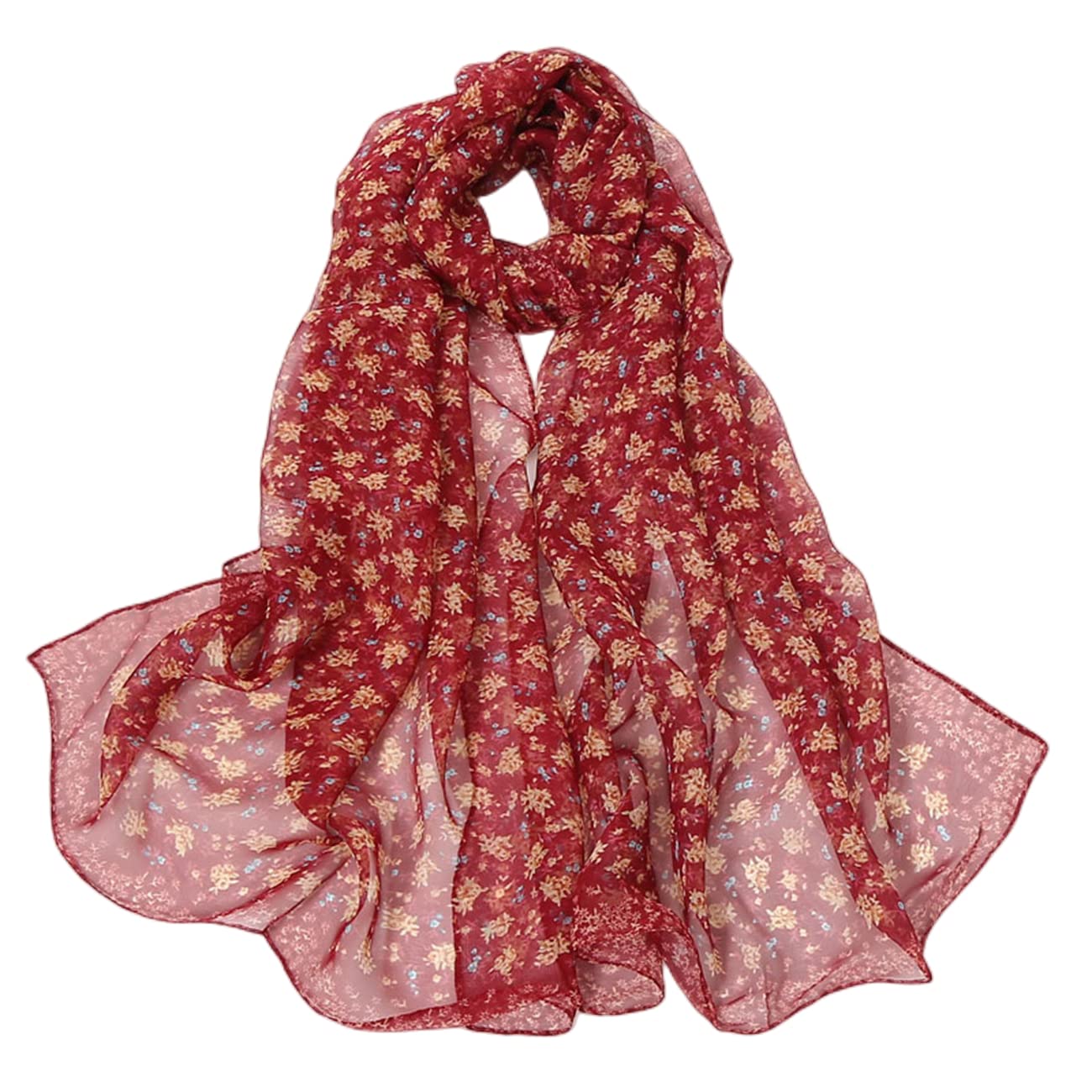 FAIRYGATEChiffon Scarf Women Ladies Scarves Lightweight Clearance Soft Smooth Shawl Wrap Fashion Elegant Scarfs for Women Sale 20A52