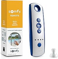 Vista 1 de somfy Telis 4 RTS Control remoto de patio – 5 canales – Control remoto de repuesto para persianas y persianas de exteriores – Mi función programable