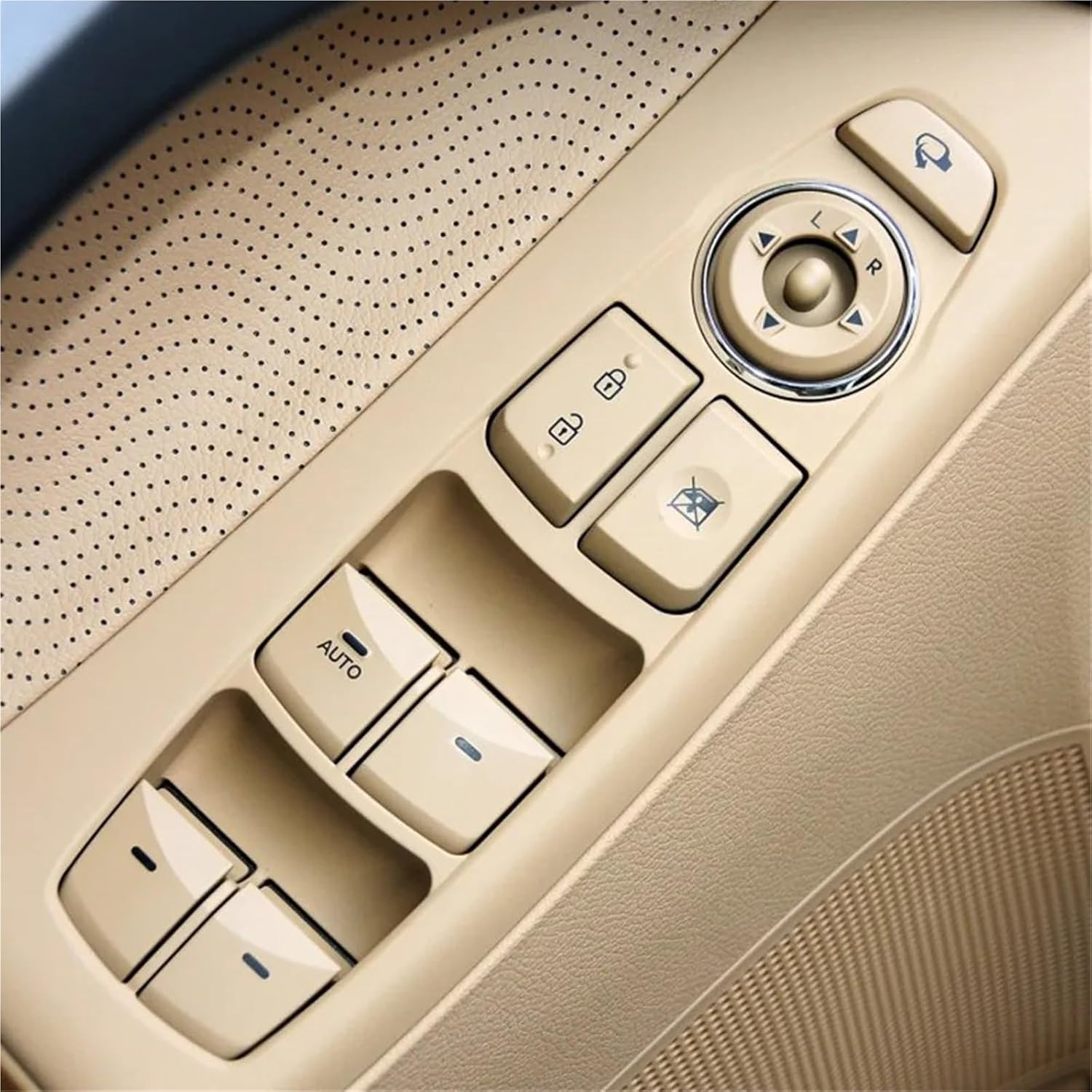 Car Electric Power Window Master Control Switch Button Compatible for Hyundai Elantra Lang Move 2012-2016 93570-4V000(Yellow AUTO)
