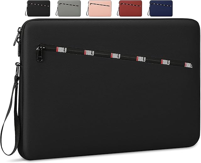 NUBILY 14 Inch Laptop Sleeve Case Waterproof Laptop Cover Bag Shock-resistant Protective Notebook Carrying Case with Accessory Pocket for Ultrabook Tablet Black