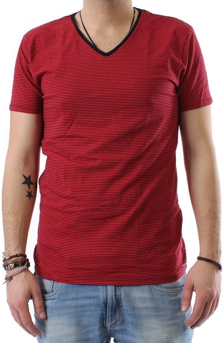 Scotch & Soda Men's Classic Striped V-Neck T-Shirt