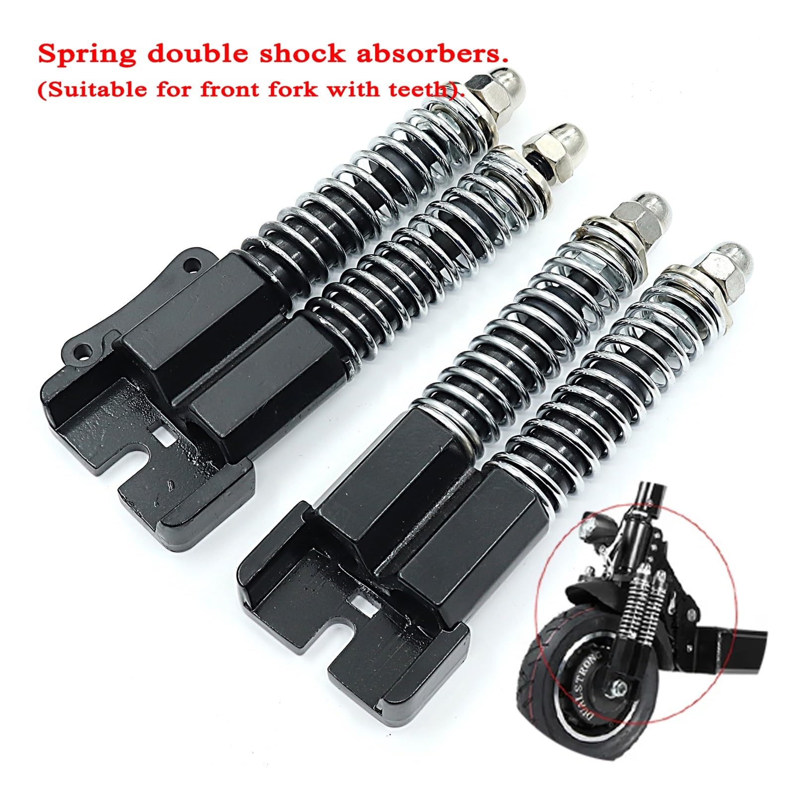 Accesorios for Motor de Horquilla Delantera de reacondicionamiento de Doble tracción for Scooter eléctrico Amortiguador Delantero hidráulico de 10 Pulgadas con Freno de Disco