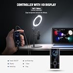 NEEWER 8" 18W Haute lumière de la bague de bureau avec support & Support de téléphone, Circle Selfie Ringlight pour iPhone Enregistrement vidéo, Kit d'éclairage de conférence pour ordinateur portable Zoom Call, RH8B