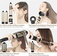 webeauty 5 az 1-ben Hajformázó és Hajszárító Kefe, 110.000 RPM Negatív Ionos Gyorsszárító, Meleglevegős Hajformázó Készlet Autós Légbefúvóva 5