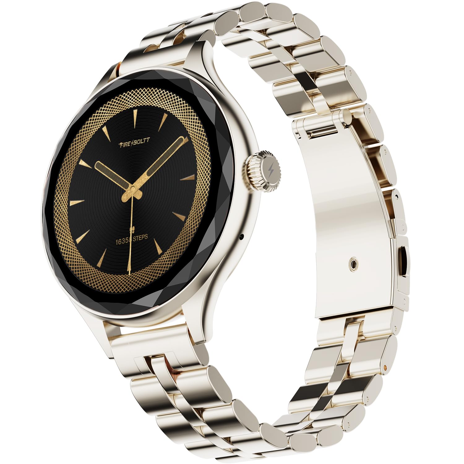 Fire-Boltt Phoenix Aura Women Smart Watch with 1.26” Diamond-Cut HD Display, Rotating Crown, Wireless Charging, Bluetooth Calling, Voice Assistant, 120+ Sports Modes - Silk Champagne-picture-12