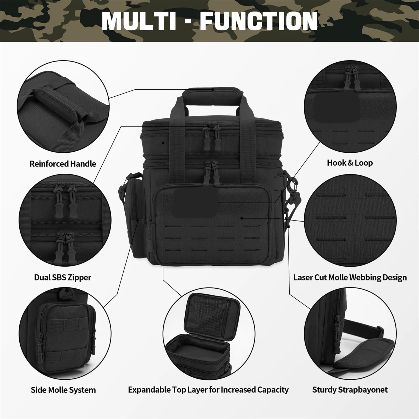 Bolsa Termica Porta Alimentos Fiambrera de 18L for hombre, bolsa térmica expandible alta resistencia con aislamiento, trabajo térmico, Camping, pícnic al aire libre, 1 ud(Green)