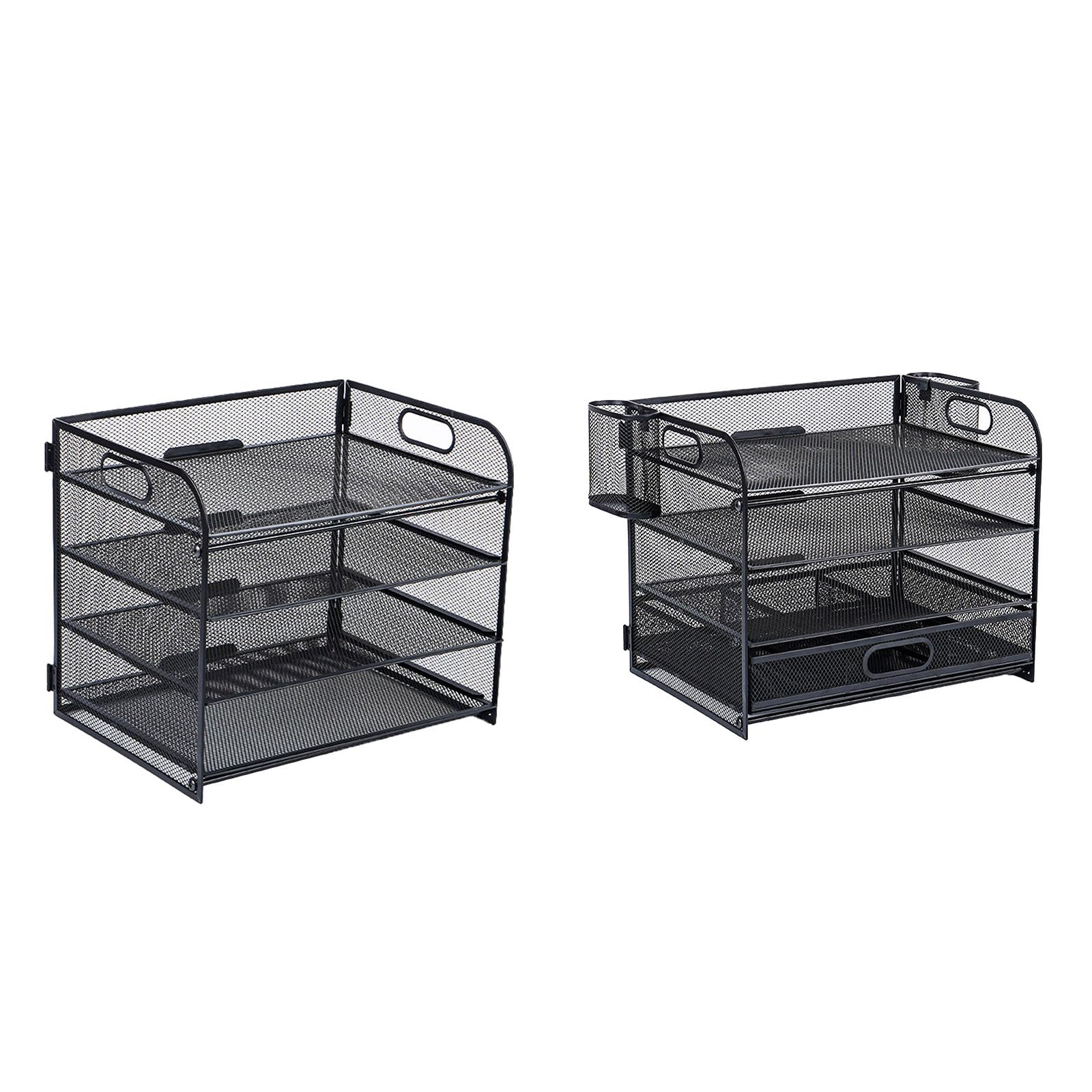 Multifunktionaler Aktenbriefablage Organizer mit ausziehbarer Schublade und 2 Stifthaltern, platzsparender Büro Schreibtisch Organizer zur Aktenaufbewahrung