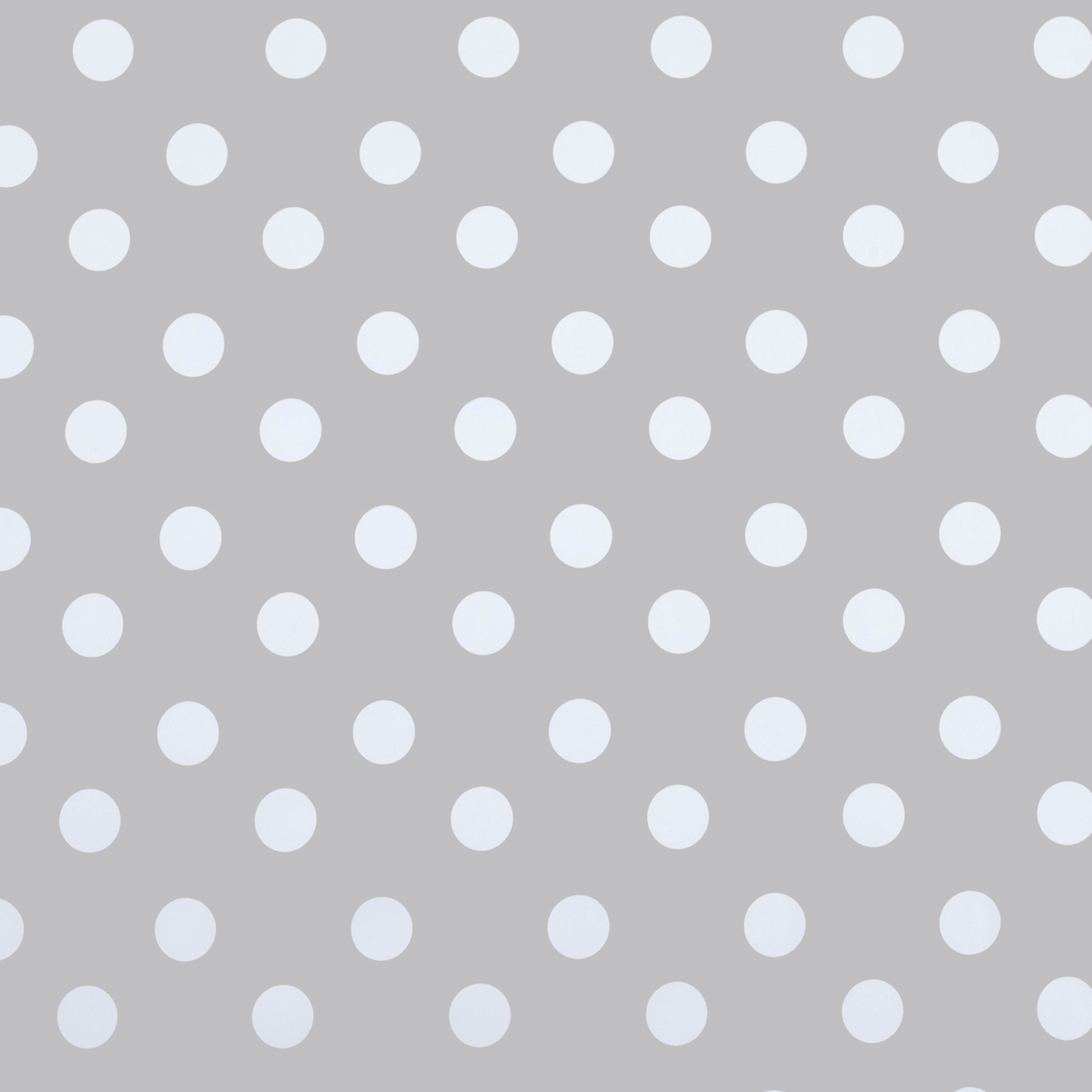 Jolee Tablecloths Dotty Stone And White Polka Dot Wipe Clean Tablecloth Pvc Vinyl Oilcloth 100Cm (39") X 100Cm (39") Square