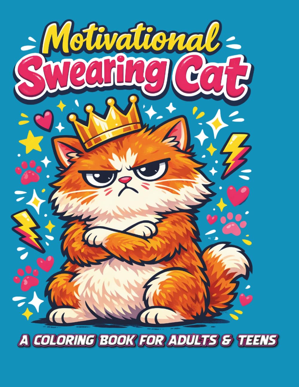 Motivational Swearing Cat Coloring Book: Cute and Funny Cat Coloring Pages for Adults | Inspirational Quotes, Sassy Cats, Stress Relief & Relaxation