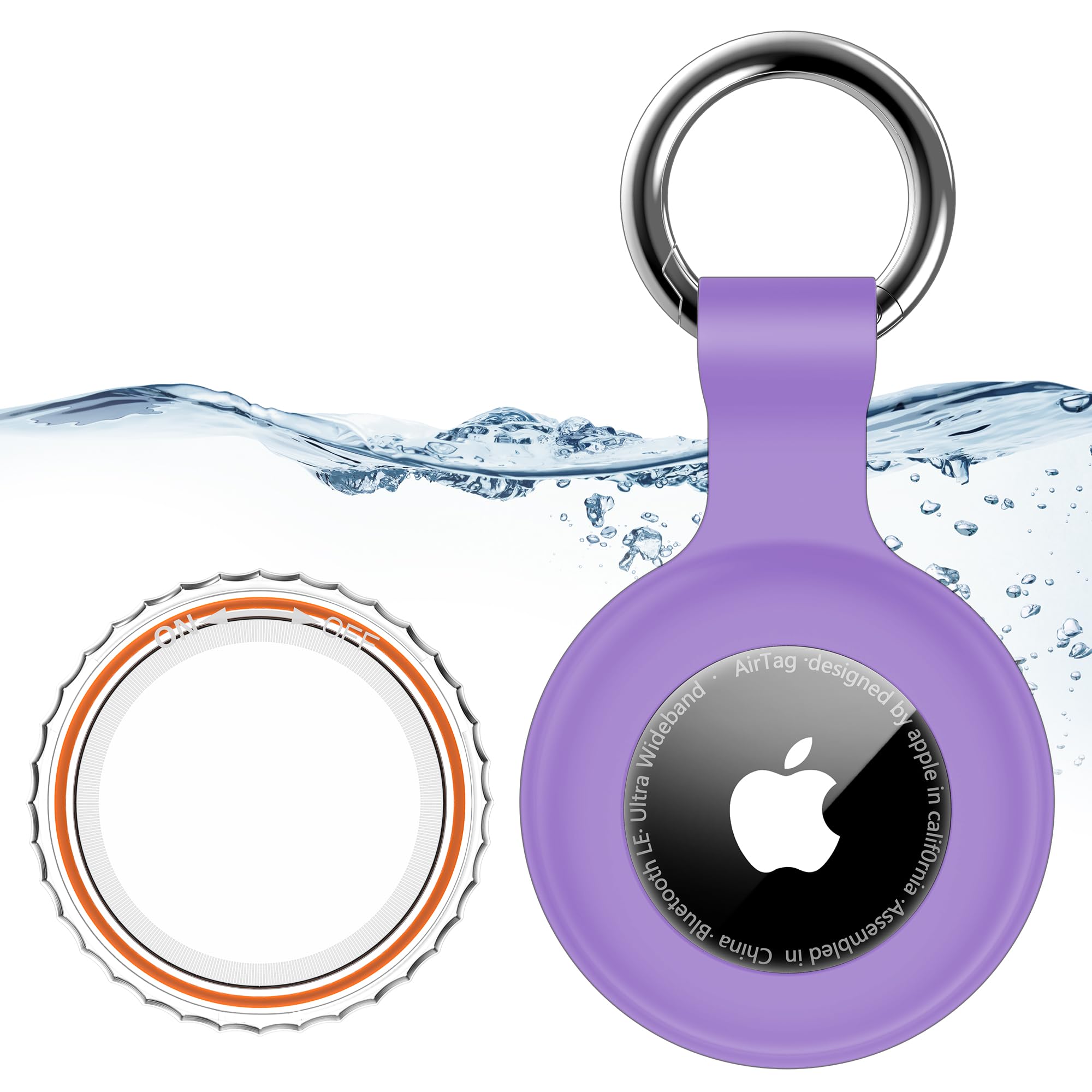 1|2|4Pack for Apple AirTag Holder with Keychain for Air Tag 2nd/1st Gen