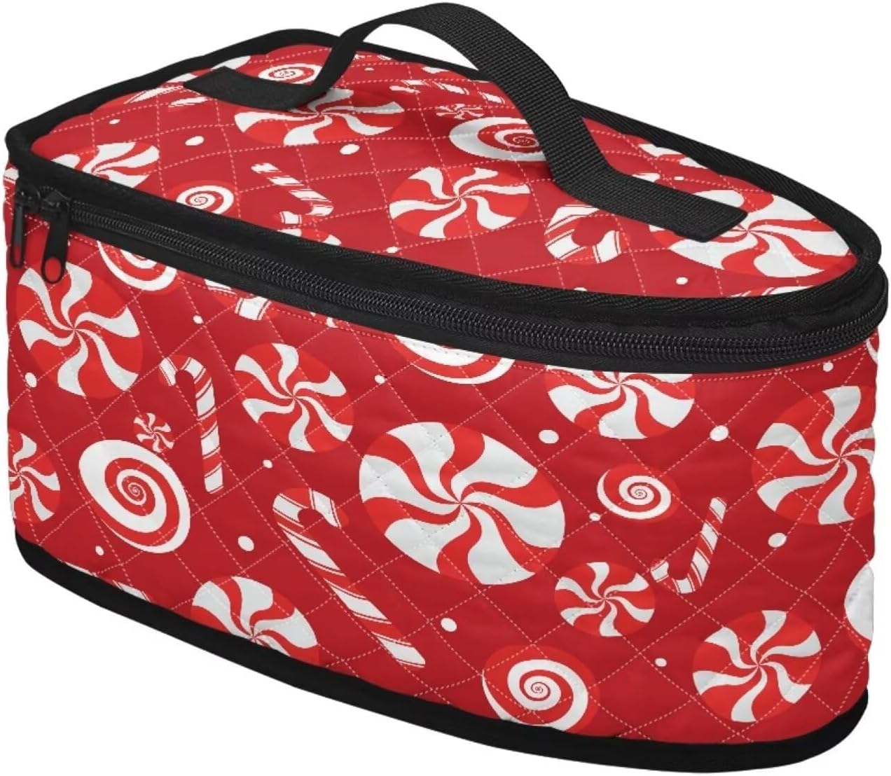 Doojoayie Christmas Candy Cane Garment Steamer Storage Bag | Washable Iron Storage Case Iron Holder for Travel Fits Most Size Machine Washable Christmas Party Decor