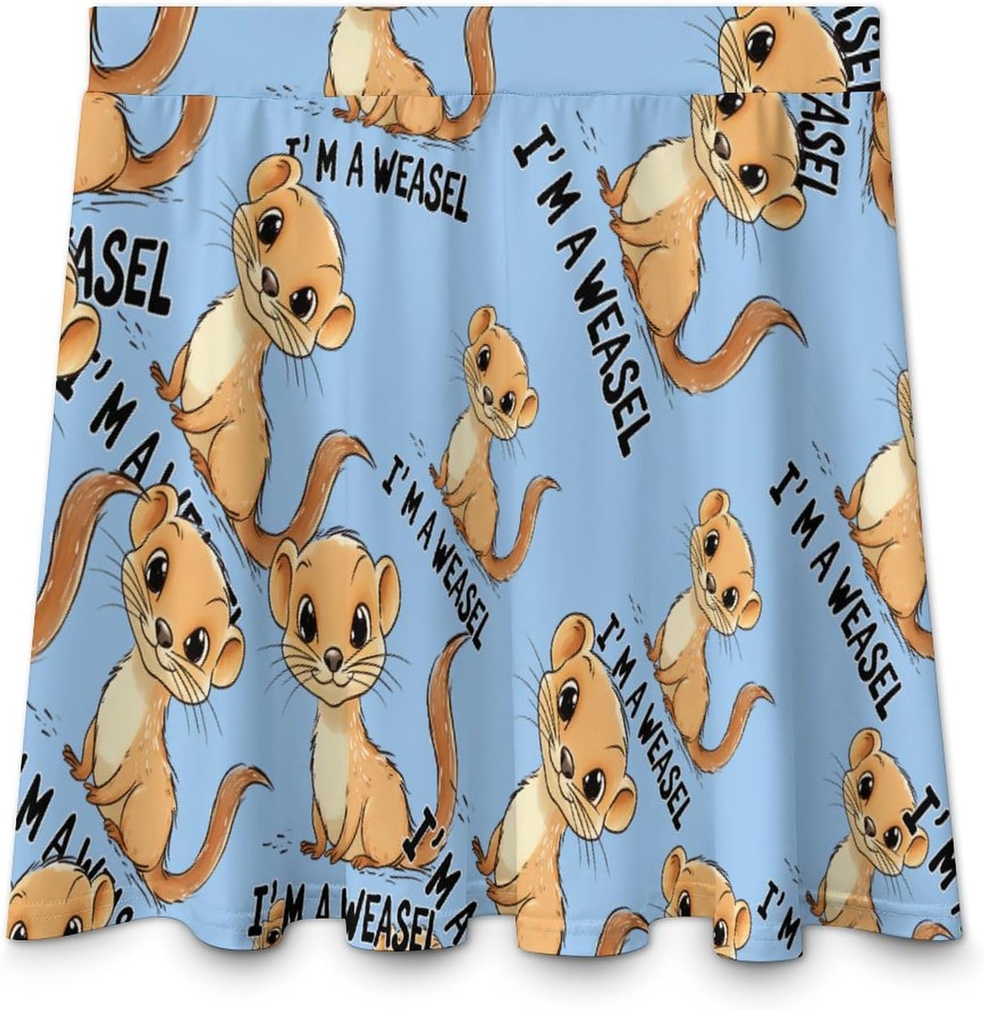 I'm A WEASEL Women Tennis Skirt Print Golf Skirts Mini Casual Workout Skorts