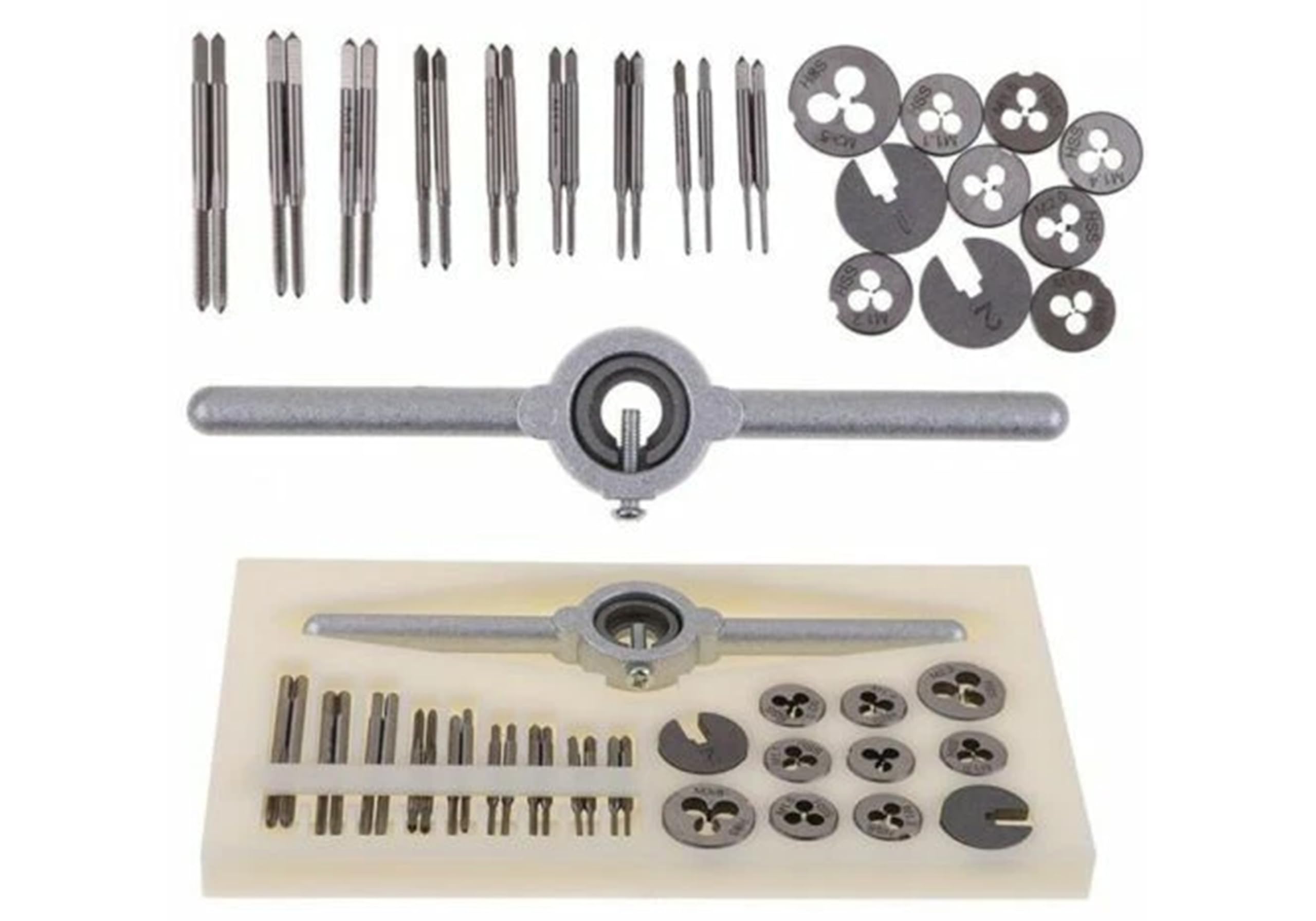 Tarauds et filières miniatures HSS de précision pour l'ingénierie fine - 31 pièces