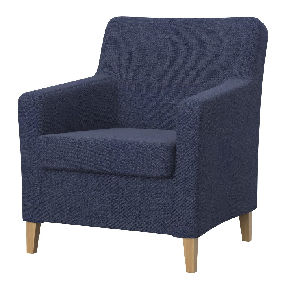 Soferia Replacement Compatible Cover for Karlstad Armchair Old Model, fabric Naturel Navy Blue โ image 1