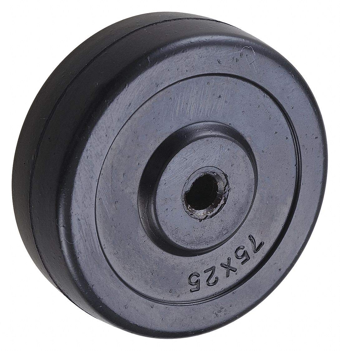 3 in Wheel Dia,Solid Rubber Wheel, 125 Lb Load Rating-2040011486
