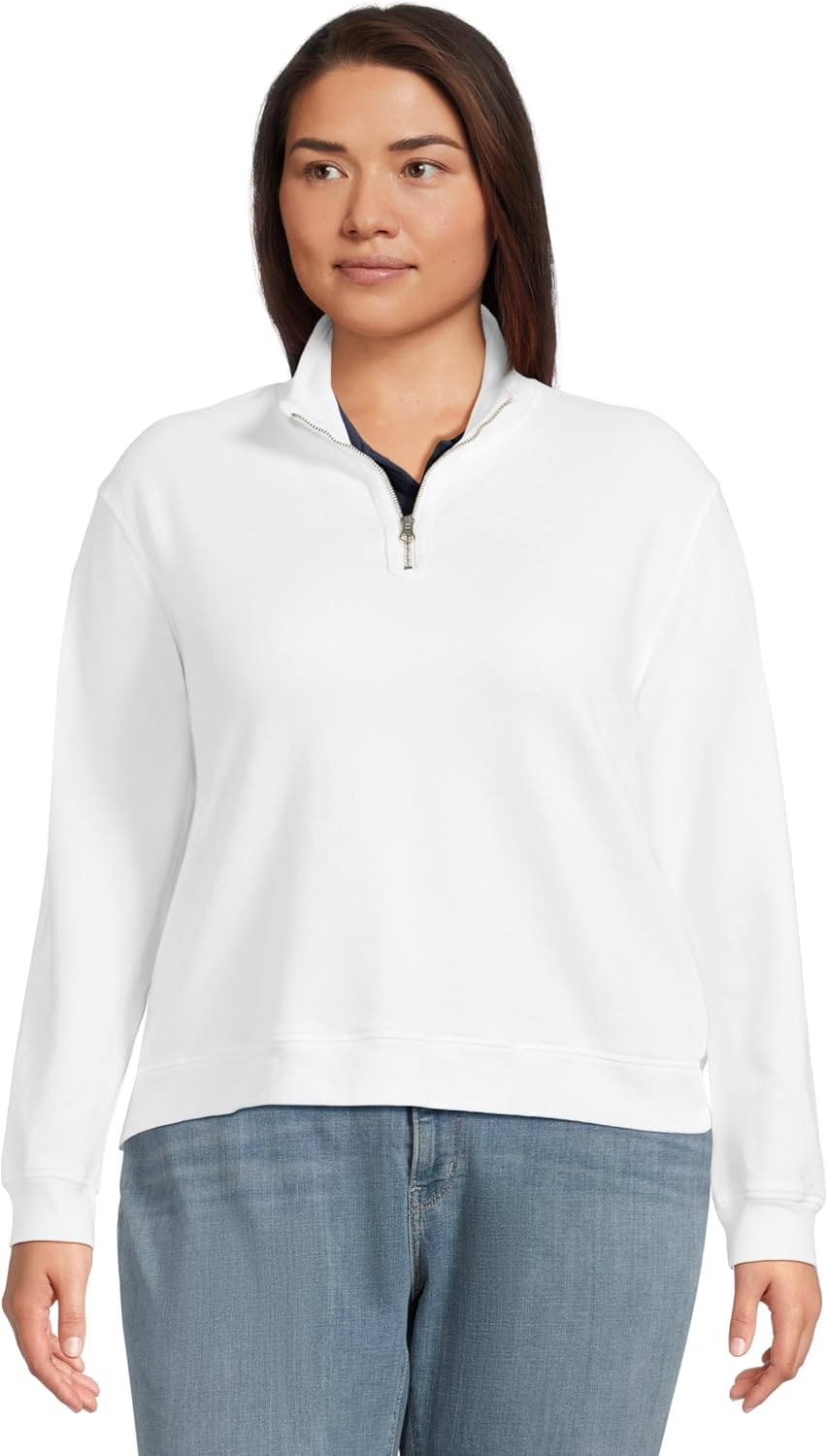 Mod-O-Doc Women's 1/2 Zip Funnel Long Sleeve Sweatshirt
