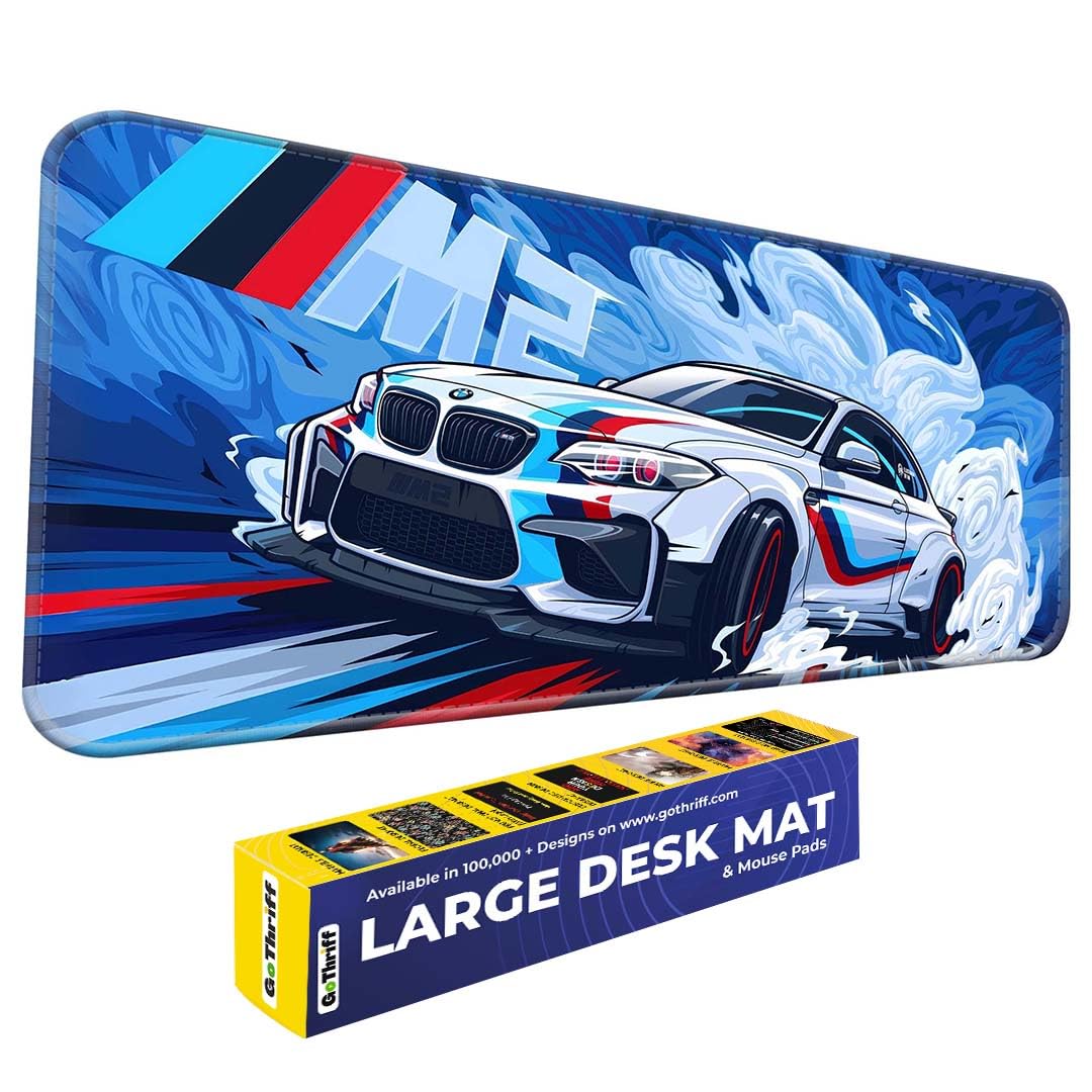 Skiditos BeeMW Extended Gaming Pad 80x33CM - Large Non-Slip Rubber Base with Stitched Edges, Perfect for PC Setup & Accessories - Durable Long Pad for Gamers