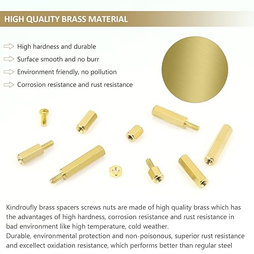 Miniatura 9 de Juego de 421 piezas M2.5 M3 M4 macho hembra hexagonal de latón separadores tornillos tuercas Kit surtido de separadores de latón para placa base PCB