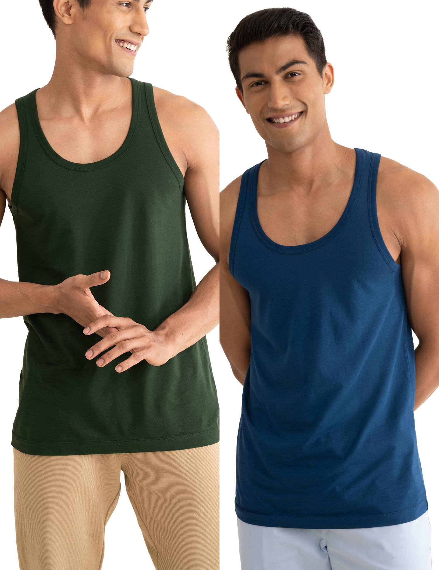 Men NEO-Cotton Ribbed Anti Bacterial & Anti Microbial Innerwear Vest (Pack of Assorted Colours I Color May Vary)-image-33