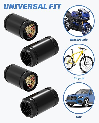Miniatura 3 de NGmensH 4 tapas de válvula de neumático de automóvil, tapas de metal para Porsche Panamera Cayenne Macan Boxster, Taycan Cayman 718 911, accesorios