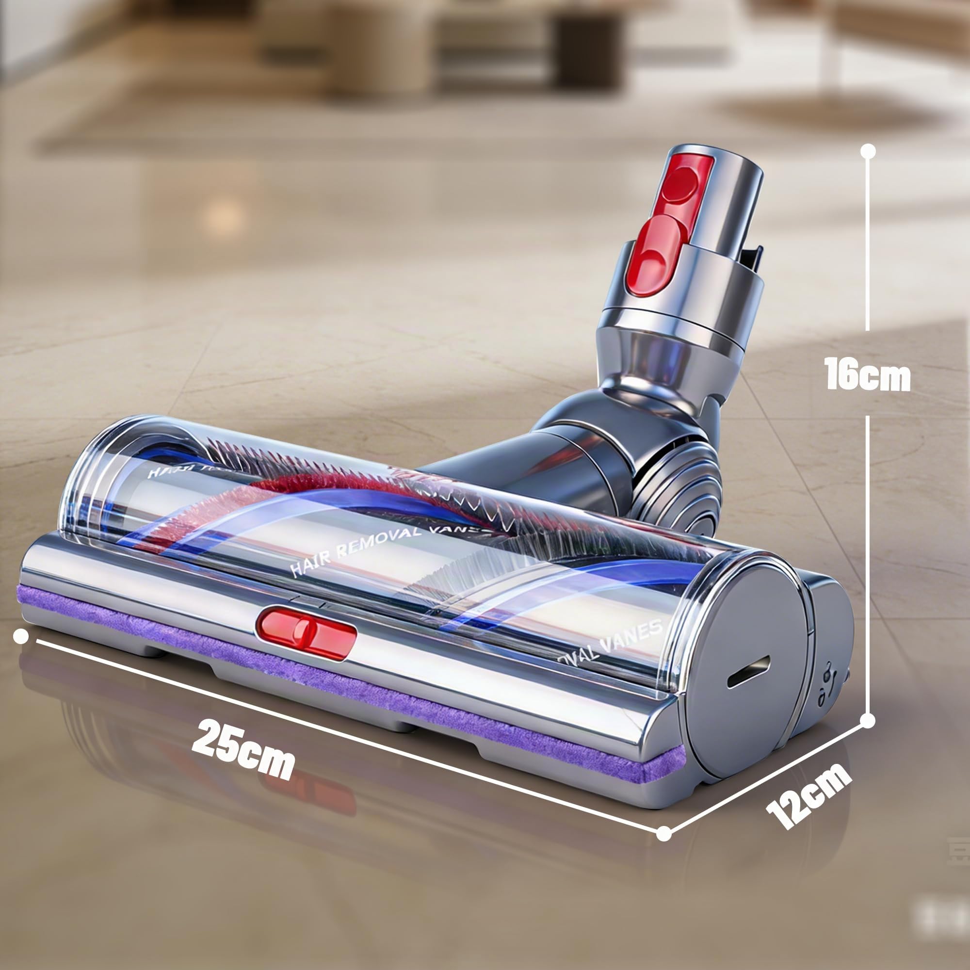 Cepillo High Torque para Dyson V11 V10 V15 V8 V7 Cepillo Motorizado SV10 SV11 SV12 SV14 SV15 Cepillo de Cabezal para Dyson Repuestos, anti-enredos & succión ajustable, para parquet y alfombras