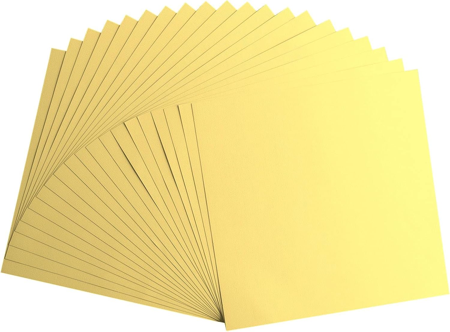 Vaessen-Creative Florence Textured Cardstock, Asparagus Yellow, 216 Grams, 12x12 inches, 20 Sheets, for Scrapbooking, Card Making, Die Cutting and Other Paper Crafts, 30.5x30.5cm