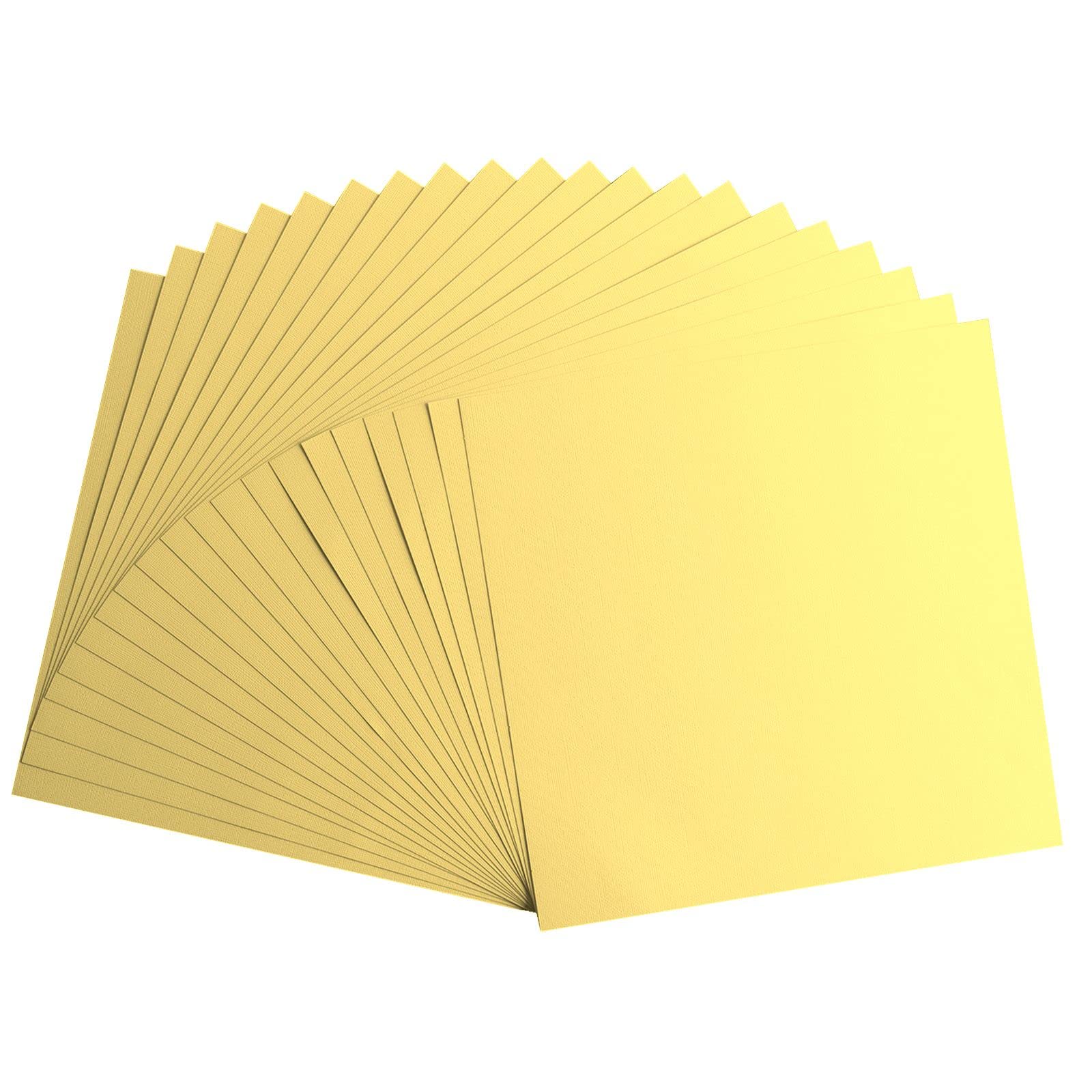 Florence Cardstock Textured, Coloured Card Making Supplies 12 x 12 inch, Yellow, 20 Sheets - Image 3