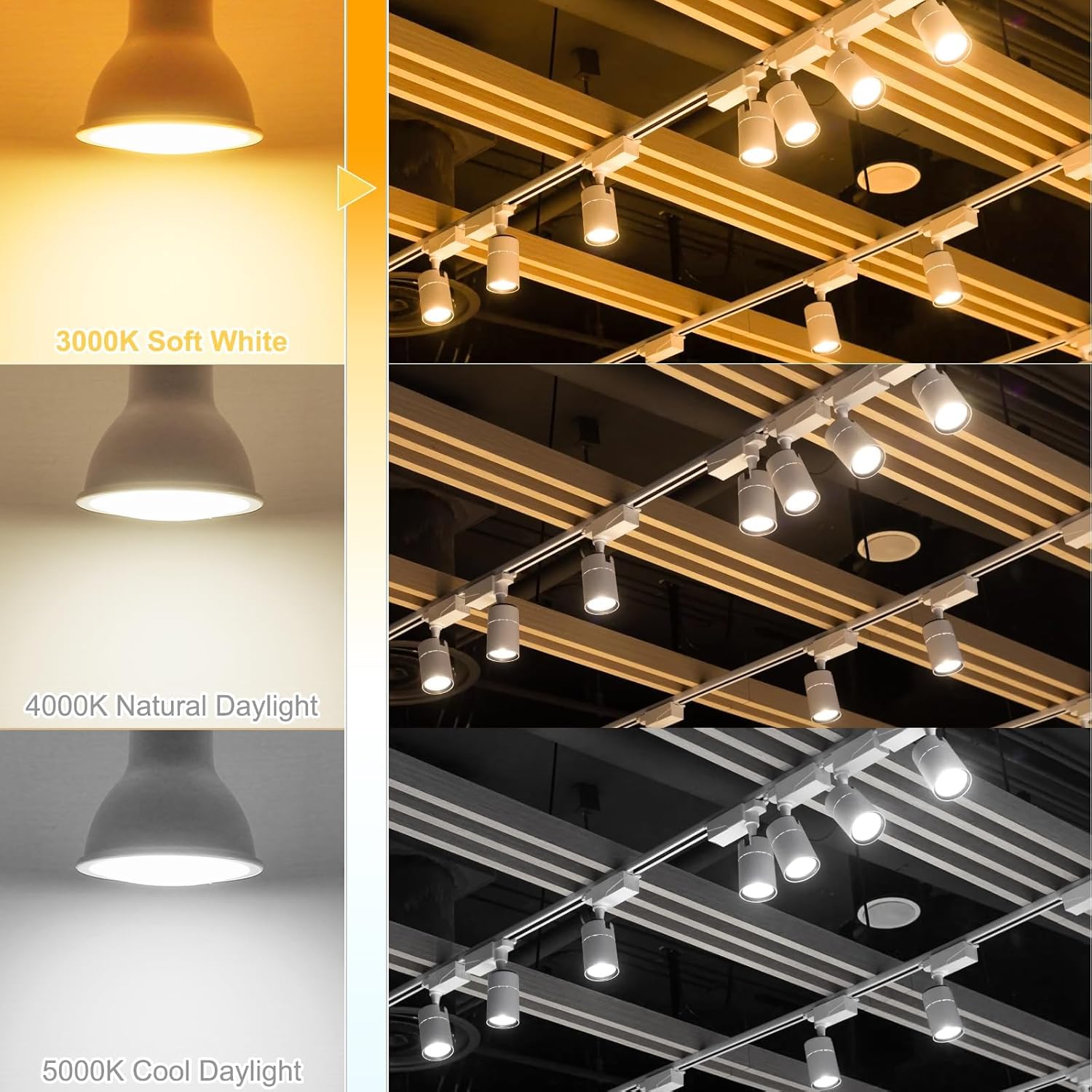 hansang 12 Pack GU10 LED Bulbs 3000K Soft White, 6W(50W Equivalent), 2 Prong Base MR16 Bulb, CRI 85+ 600LM 120 Degree 120V for Kitchen, Range Hood, Track Lighting, Living Room, Non-Dimmable