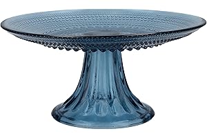 Fortessa Jupiter Beaded Hobnail 8.5" Mini Blue Cake Stand