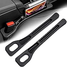 Pack of 2 Car Seat Gap Filler, Car Seat Gap Filler for Car Seats, Double Storage Space, Storage Box for Car Seats, Dropping Items, Fits Most Models (Black)