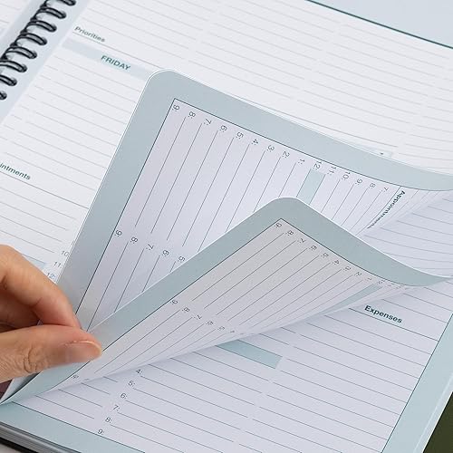 Miniatura 7 de Nekmit Agenda 2024, planificador de 12 meses de estructura de 3 niveles, 8.5 x 11 pulgadas, enero de 2024 a diciembre de 2024 diario, semanal,