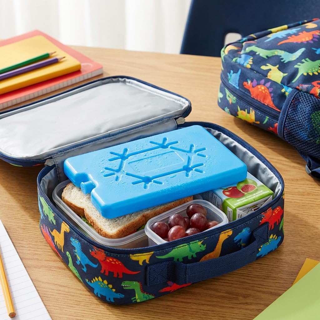 Kona 4 Pack Slim Ice Packs for Lunch Boxes & Coolers – Reusable, Quick Freeze, Space Saving Freezer Packs – Small Thin Cold Packs (Blue)