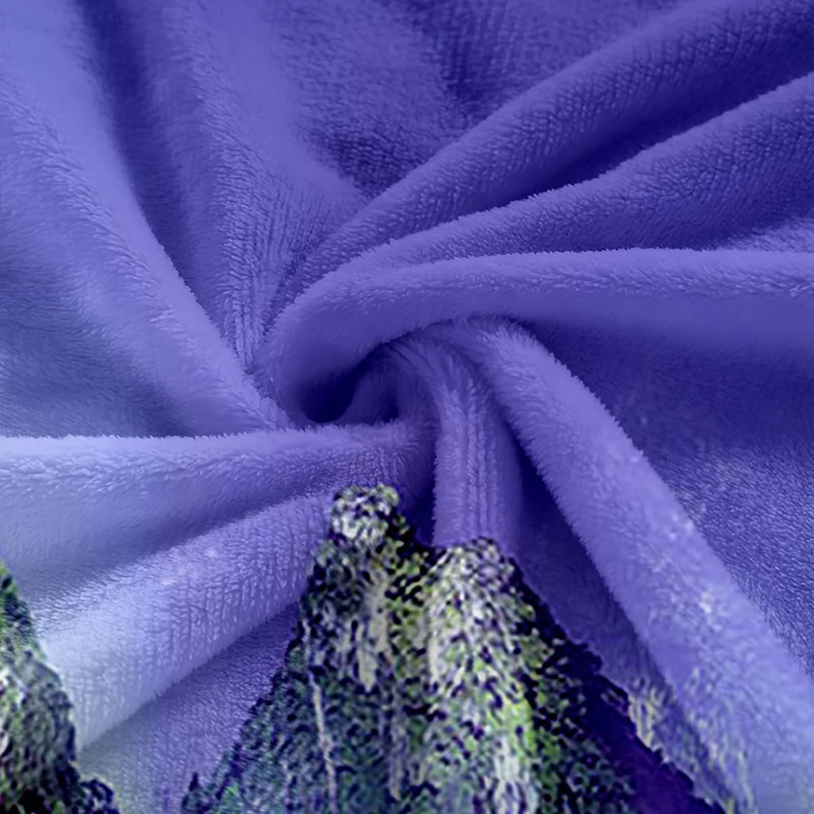 Aeici Couverture Polaire, Couverture Laine Flanelle Couverture 160x200 cm Montagne Paysage Nocturne Couverture Canapé pour Salon Lit