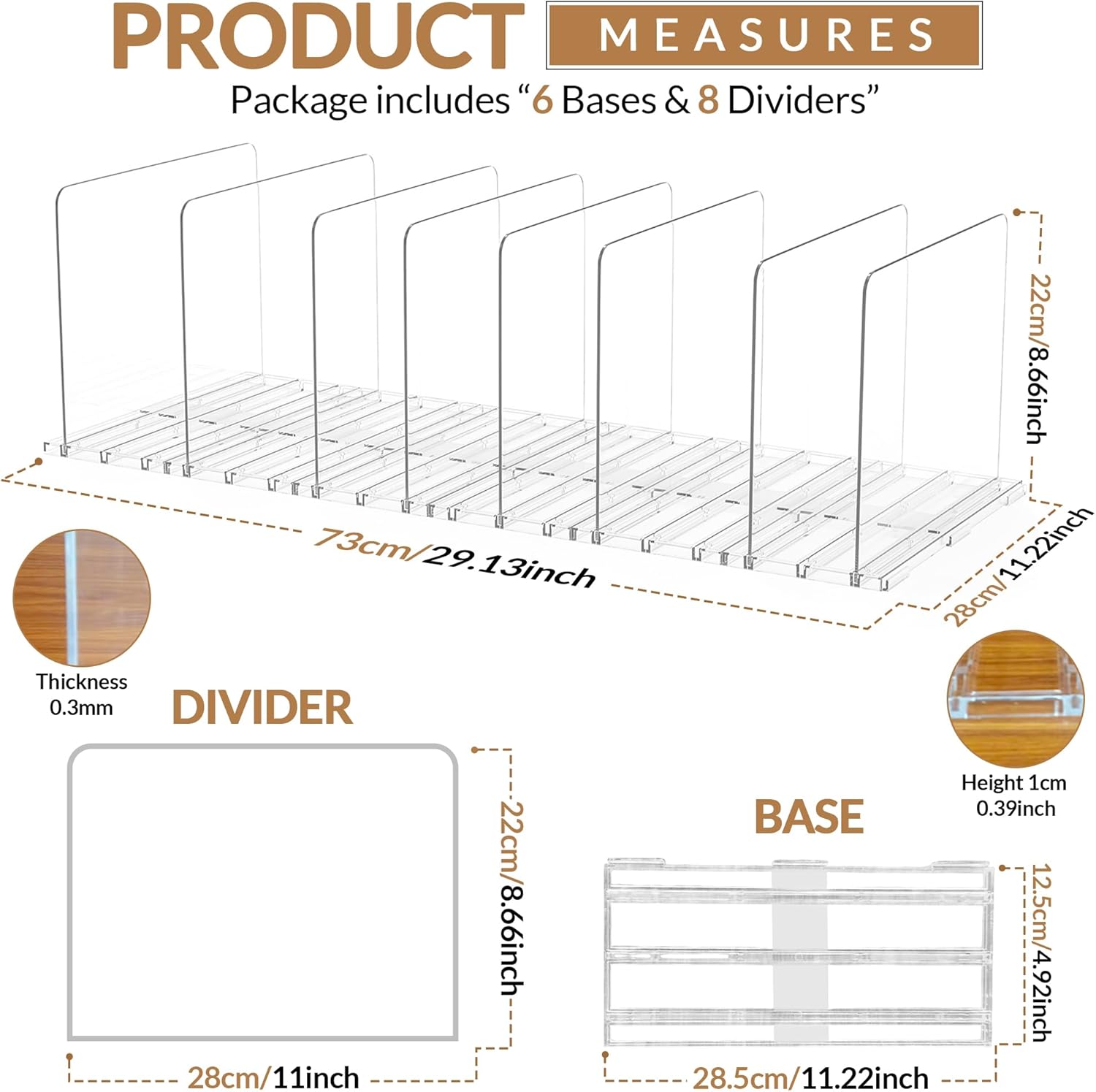 Adjustable Bag & Purse Organizer for Closet | Clear Shelf Dividers for Closet Organization, Vertical Handbag Separator for Sweater, Shirts & Clutches, Perfect for Bedroom, Living Room, Home - Image 6
