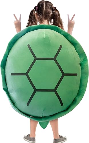 Enhopty Almohadas de felpa de concha de tortuga portátil de 40 pulgadas, almohada de felpa de tortuga, disfraz divertido de animales para niños y