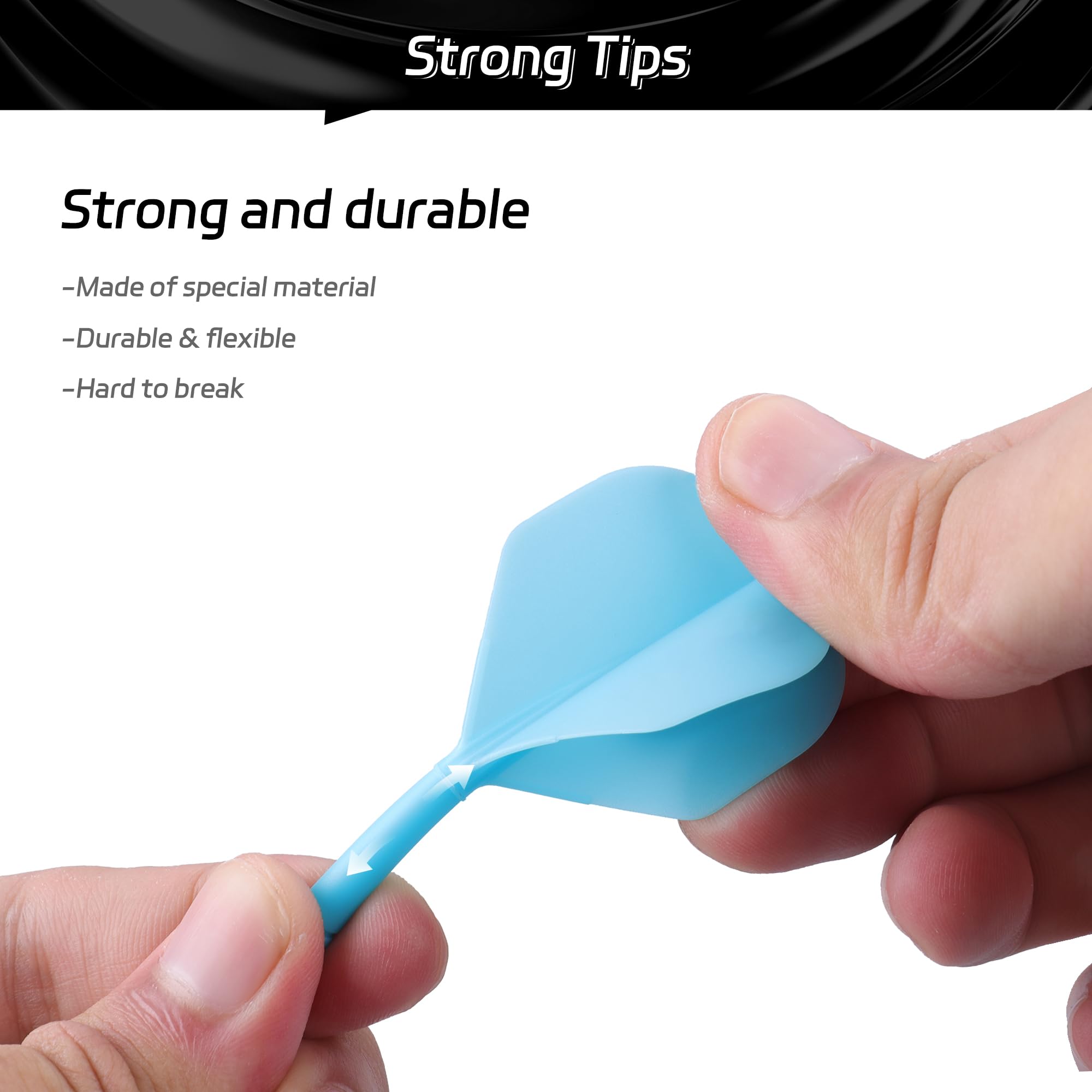 CyeeLife Plumas de Dardos integradas y cañas para Dardos, Precision Moulded 2 en 1 y cañas de Dardos, vástago de Dardos, Accesorios Profesionales para Dardos, Paquete de 9