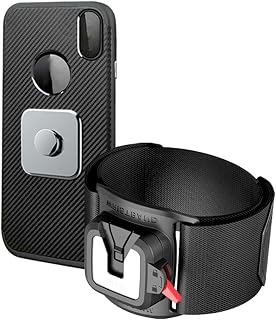 1/2 pulseras para teléfono móvil, para correr, para hacer deporte, senderismo, ciclismo, correr, 6 cm, color negro