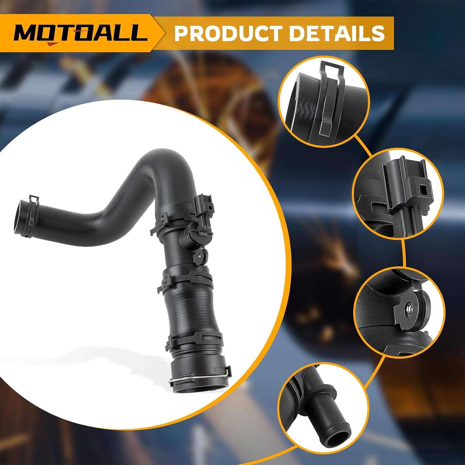MOTOALL LR013684 Lower Bottom Radiator Hose Coolant Fit for Land Rover LR4 Base HSE Lux HSE Sport, for Land Rover Range Rover Sport Base GT Limited Edition HSE Lux HSE Sport 10-13, Replacement