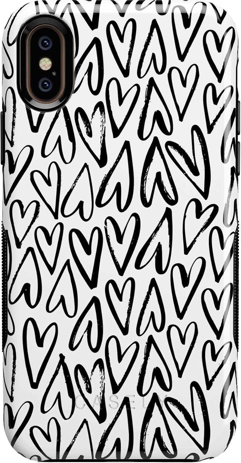 Casely iPhone X/XS Case | Heart Throb | Endless Hearts | Bold Protective Design