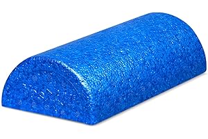 High Density Half Round Foam Roller for Pain Relief and Muscle Restoration (12" length)