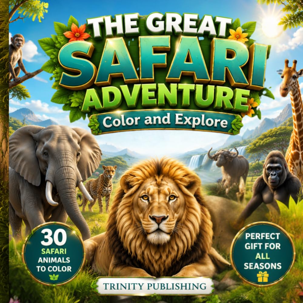 The Great Safari Adventure: Color and Explore: Discover Amazing Wildlife Animals While Coloring and Learning for Ages 6-10 and Beyond (Little Explorers Coloring Adventures)