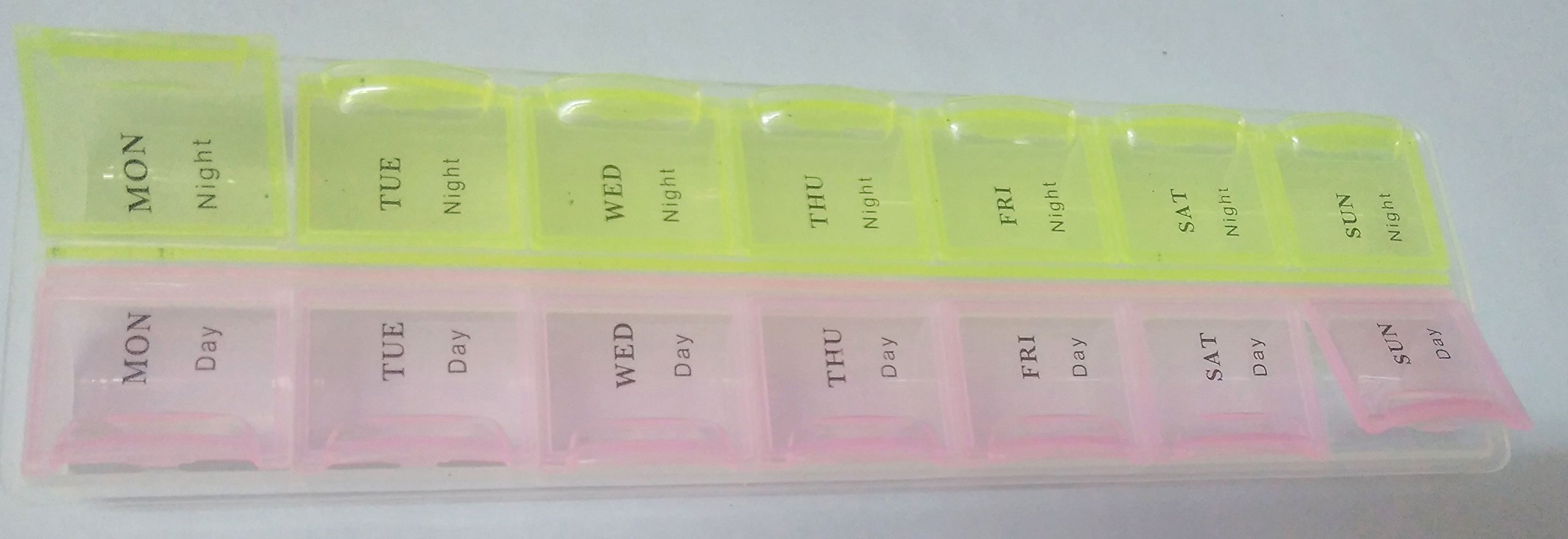 Yuktha Eternals Pill Storage With Snap Lids 7 Days Medicine Organizer Case (Morning & Night) Pill Organizer Medicine Storage Case Containers (Pack Of 2)